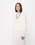 Double Ruffle Stand Collar Poplin Blouse