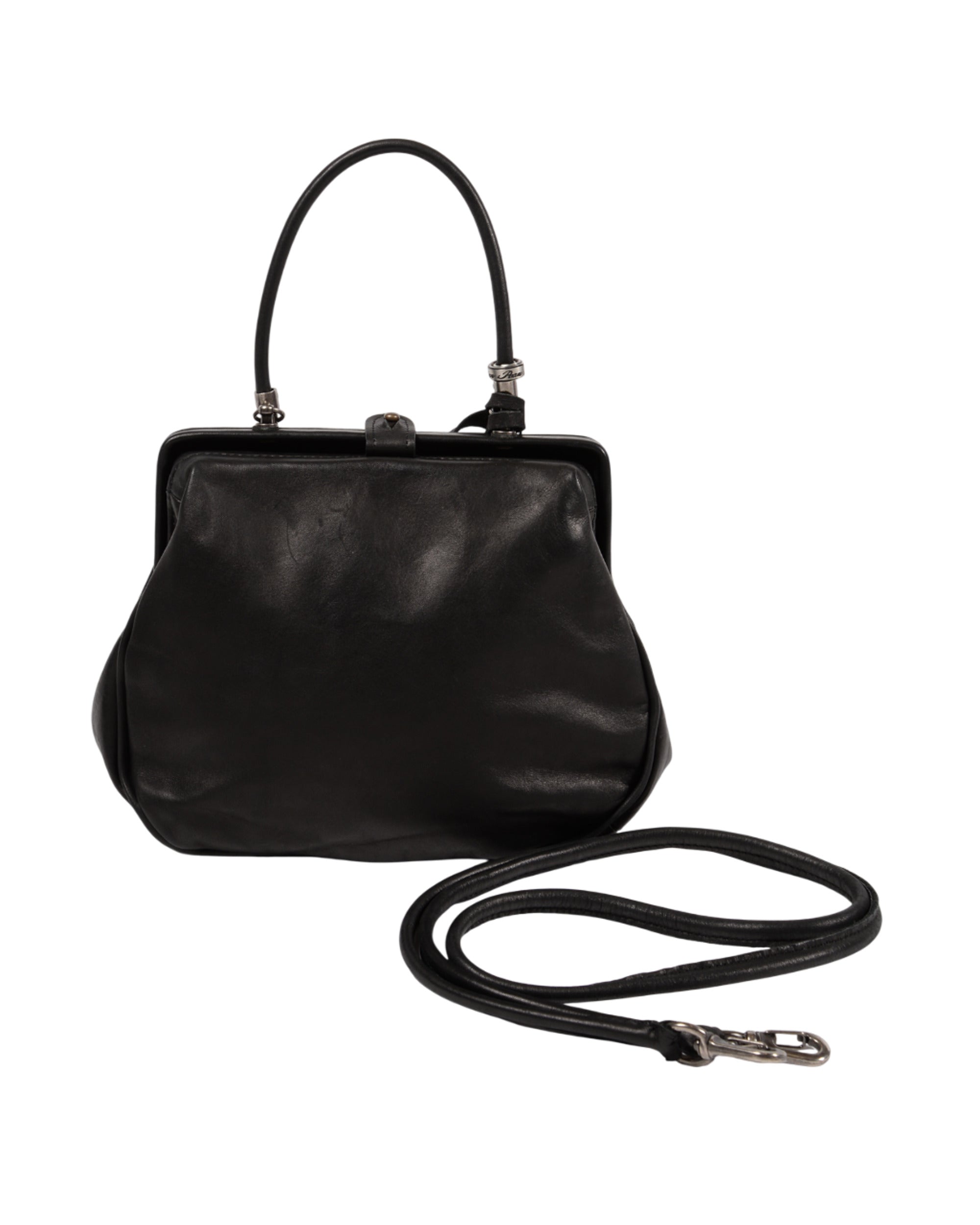 バッグ CHRISTIAN PEAU leather bag black Christian Peau Soft Leather Medium Rectangle Frame Bag in Black