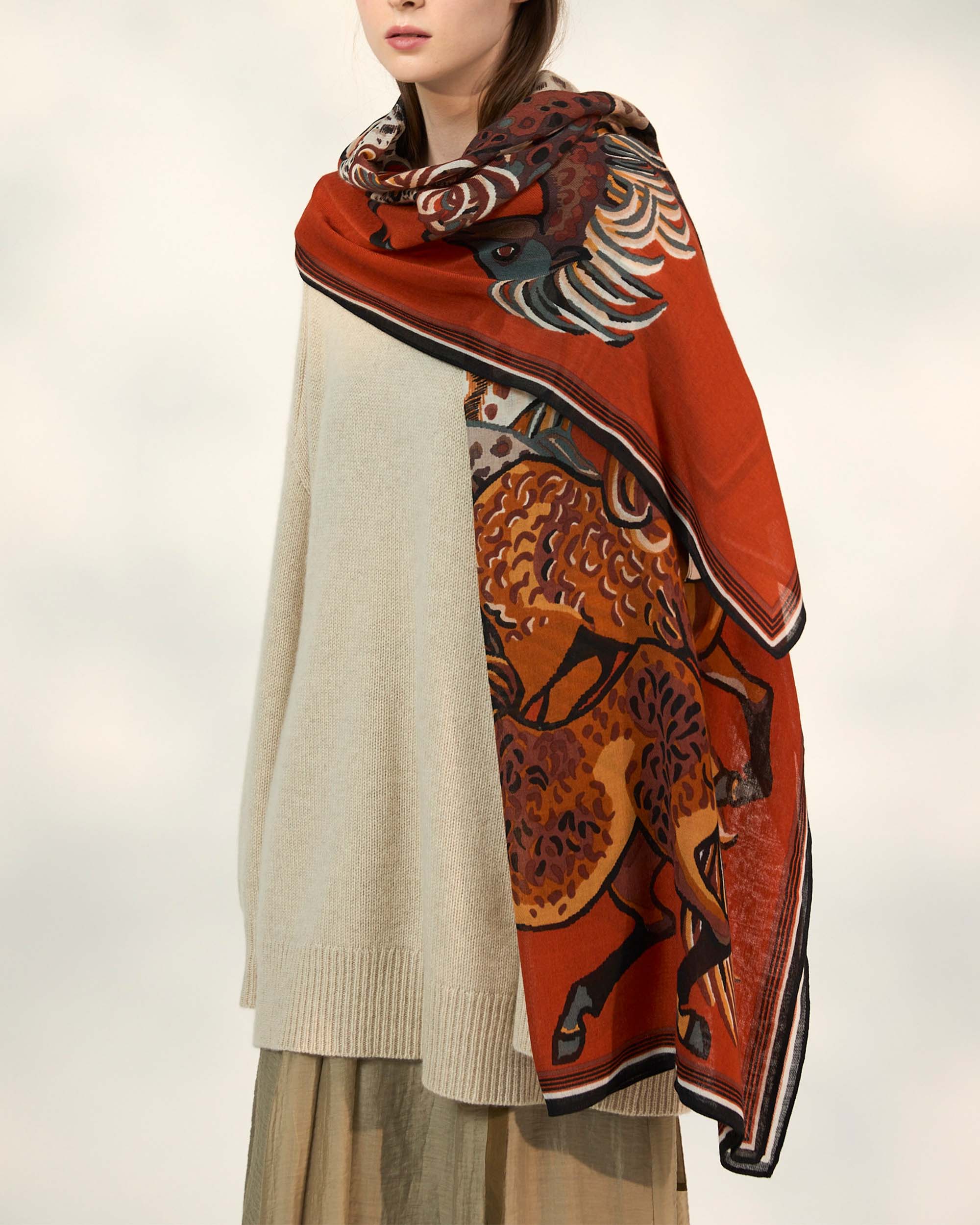 Inoui Editions Etole 80 Western Squirrel Scarf