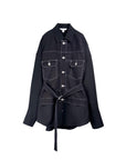 THE KEIJI Hybrid Denim Shirt With Belt