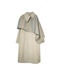 THE KEIJI Collarless Long Coat And Cape Set