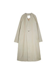 THE KEIJI Collarless Long Coat And Cape Set