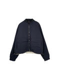 THE KEIJI Gradient Cable Print Zip Up Reversible Jacket
