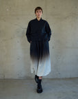 THE KEIJI Gradient Cable Print Zip Up Reversible Jacket
