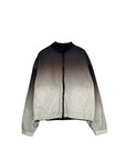 THE KEIJI Gradient Cable Print Zip Up Reversible Jacket