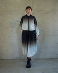 THE KEIJI Gradient Cable Print Zip Up Reversible Jacket