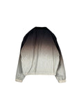 THE KEIJI Gradient Cable Print Zip Up Reversible Jacket
