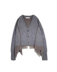 THE KEIJI Hybrid Tulle Knit Cardigan