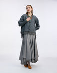 THE KEIJI Hybrid Tulle Knit Cardigan