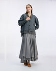 THE KEIJI Asymmetric Tiered Ruffle Skirt