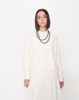 Double Ruffle Stand Collar Poplin Blouse