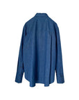 IJIIT Washable Denim Shirt W/ Detachable Ribbon
