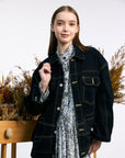 IJIIT Flocked Denim Jacket