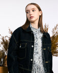 IJIIT Flocked Denim Jacket