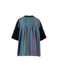 Strips And Floral Print Back Cut & Sewn Top