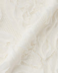 Floral Motif Linen Mix Knit Top