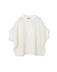 Floral Motif Linen Mix Knit Top