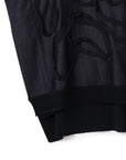 Messy Motif Curve Mix Knit Top