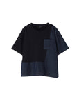 Denim Mix Cs Fringe Pocket Unisex Top