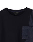 Denim Mix Cs Fringe Pocket Unisex Top