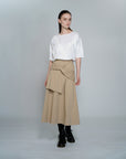 Layering Denim Patch Unisex Top