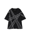 Layering Denim Patch Unisex Top