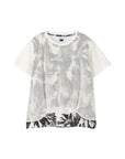 Floral Print Mesh Top