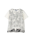 Floral Print Mesh Top
