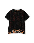 Floral Print Mesh Top