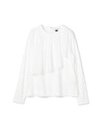 Big Pleated Jacquard Front Top