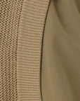 Jacket Sleeve 2 Layer Split Back Knit Top