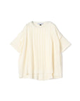 Jacq Fafa N Striped Split Back Linen Mix Knit Top