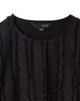 Border Fringe Bubble Sleeve Top