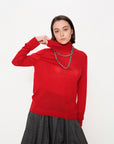 Impression Soft Wool Turtle Neck Inner Knit Top