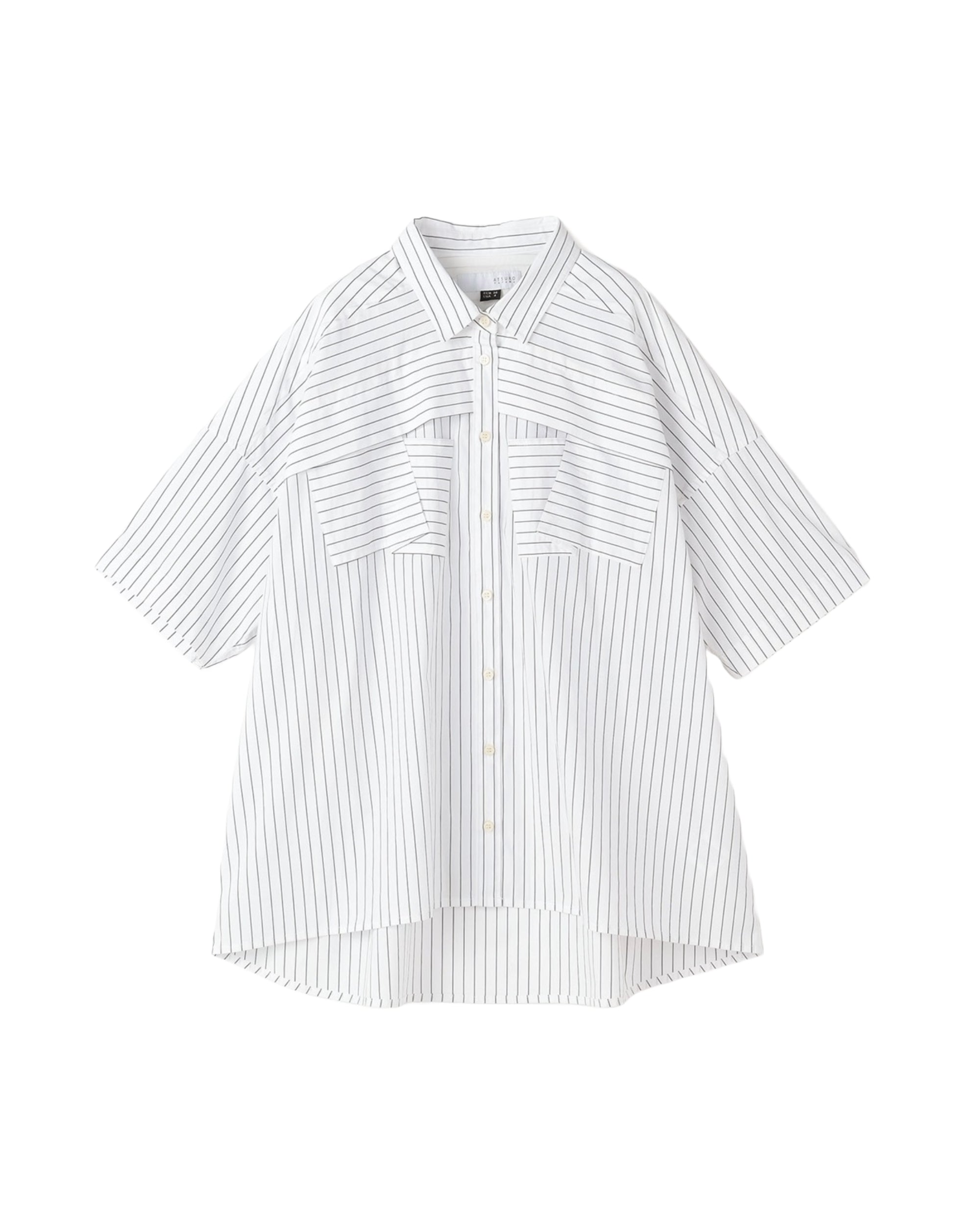 Zigzag Folded Pocket Stp Blouse