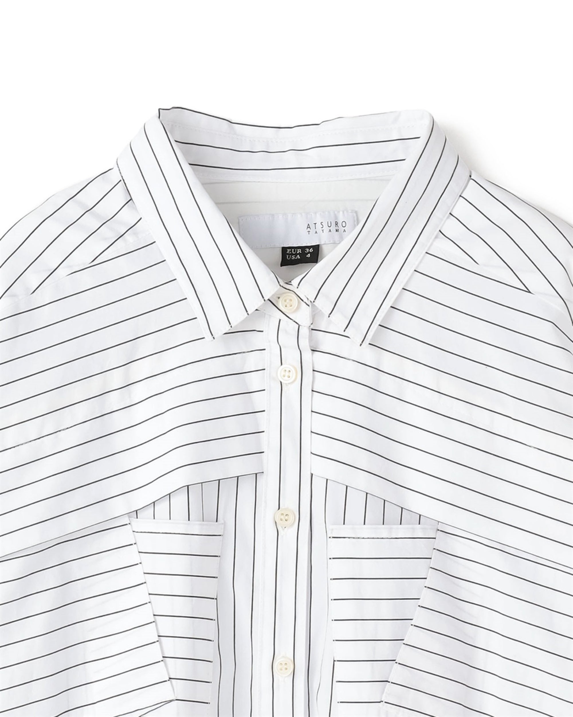 Zigzag Folded Pocket Stp Blouse