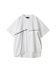 Contrst Stitch Emb Blouse
