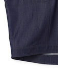 Rayon Poly Denim Like Button Up Blouse