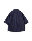 Rayon Poly Denim Like Button Up Blouse