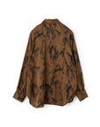 Kintsugi Print Oversized Poly Blouse
