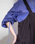Drawstring Sleeve Tunic Blouse
