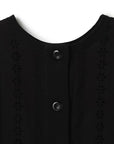 Reversible Cutwork Lace Drawstring Hem Top
