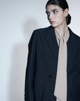 Denim Feel Mid Length Stretchy Blazer