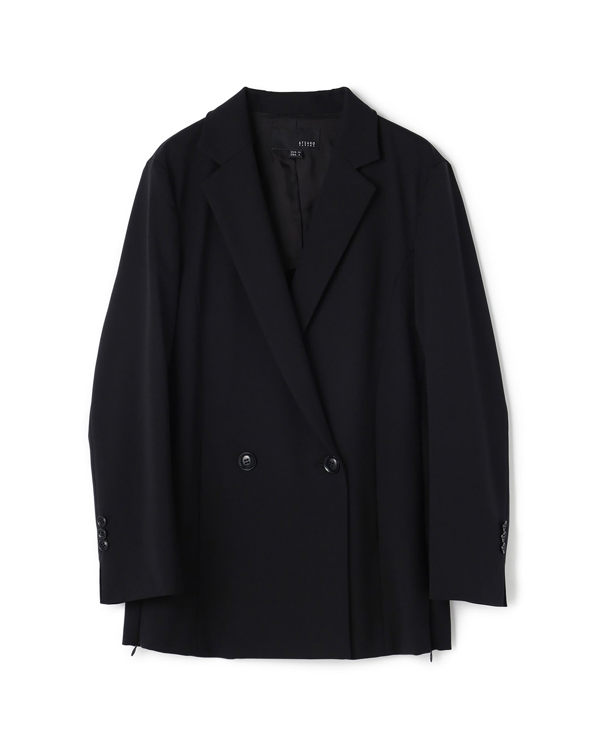 Impression Wool Mix Double Breasted Mid Length Blazer