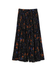 Vintage Floral Print Pleated Culotte