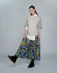 Vintage Floral Print Pleated Culotte