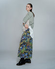 Vintage Floral Print Pleated Culotte