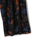 Vintage Floral Print Pleated Culotte