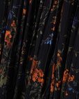 Vintage Floral Print Pleated Culotte