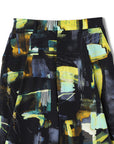 Abstract Floral And Geometric Print Baggy Pant